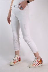 גינס סקיני לבן 7/8 - XS-S